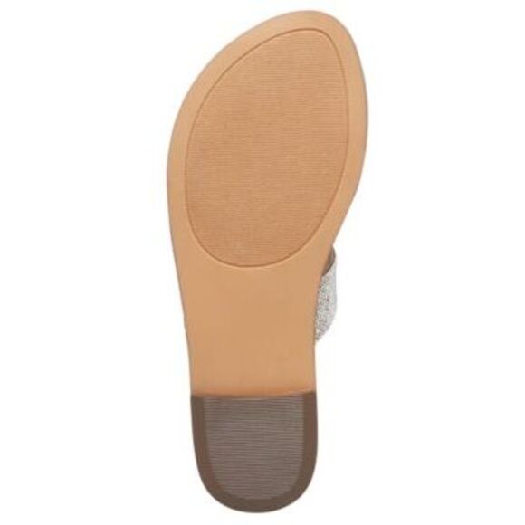 WILD PAIR Womens Silver Ginnie Round Toe Slip On Slide Sandals Shoes 10.5 M - Picture 4 of 4